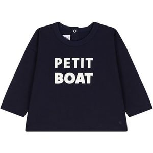 Petit Bateau A08G7 T-shirt met lange mouwen voor baby's, jongens, 1 stuk, Smoking Blauw