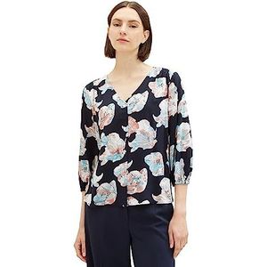 TOM TAILOR damesblouse met patroon, 32413-tie-dye bloemendesign