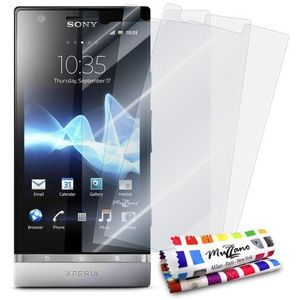 Premium displaybeschermfolies voor Sony Xperia P, 3 schermbeschermfolies [UltraClear] + stylus en reinigingsdoek - ultieme en duurzame displaybescherming voor Sony Xperia P