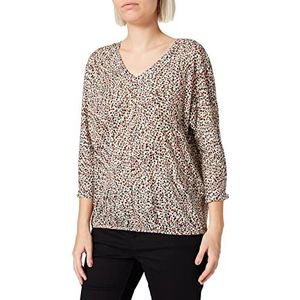 GERRY WEBER Edition 3/4 mouw T-shirt, ecru/wit/zwart opdruk, 38, meerkleurig (ecru/wit/zwarte druk)