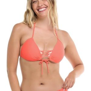 Body Glove Smoothies Baby Love Solid Molded Cup Push Up Driehoek Bikini Top Zwempak Bikini Dames, Zonsondergang