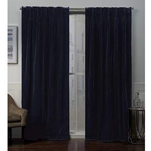 Exclusive Home Curtains Plissé gordijn, 70 x 240 cm, marineblauw