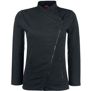 Spiral - Dames - Metal Streetwear - bikerjack met schuine ritssluiting voor dames zwart, zwart.