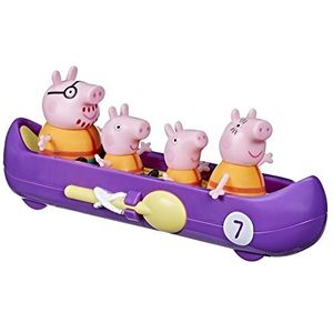 Peppa Pig Peppa Family Kanoe Trip Speelgoed: bevat 4 figuren, 1 voertuig met wielen; voor kinderen vanaf 3 jaar, meerkleurig