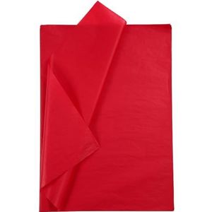 10 vellen rood zijdepapier 50x70 cm 14g
