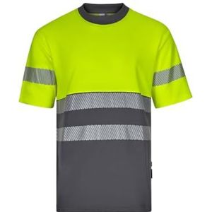 VELILLA Velilla 305509 T-shirt met hoge zichtbaarheid, uniseks, grijs/fluorescerend geel