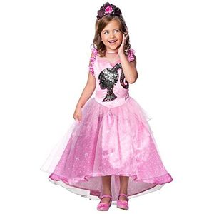 Rubie's 701342L Prinses Barbie kostuum voor meisjes, roze, L 7-8 jaar