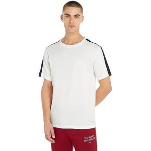 Tommy Hilfiger T-Shirt Ss Tee Logo Homme, Gris (Magnet), Taille L, Ecru, XXL