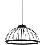 EGLO Bogotenillo Led-hanglamp, 1 lichtpunt, vintage, modern, hanglamp van staal en kunststof, eettafellamp in zwart, wit, woonkamerlamp hangend, Ø 38 cm