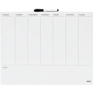 DESQ® Weekplanner, 40 x 50 cm, zonder rand, horizontale opstelling, whiteboard-markers, magnetisch, droog afwasbaar