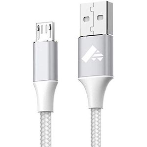 Micro Usb-kabel, Aioneus Android Charger Kabel 2M Snelle Opladen Kabels Nylon Gevlochten USB Lader Lood voor Samsung Galaxy S7 Edge S6 S5 J7 J5 J6 J3 Note 5 A6 A10, Sony, LG, Kindle, Xbox, PS4, Tabletten