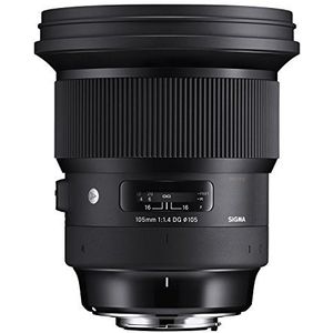Sigma 105 mm F1,4 DG HSM Art Lens, 105 mm Filterschroefdraad, voor Canon Objectiefbajonet. Zwart