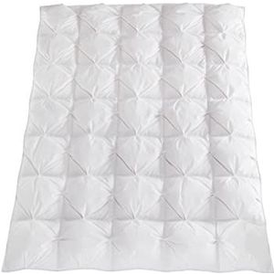 Häussling Home Geplooide winterdeken, 155 x 220 cm, warme winterdeken, gemaakt in Duitsland, 90% eendendons, ook geschikt voor mensen met een allergie, overtrek 100%