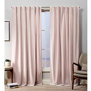 Exclusive Home Curtains Gordijn, polyester, poederroze, 132 x 243 cm