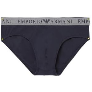 Emporio Armani Set van 2 herenslips, marineblauw, XL, Navy Blauw