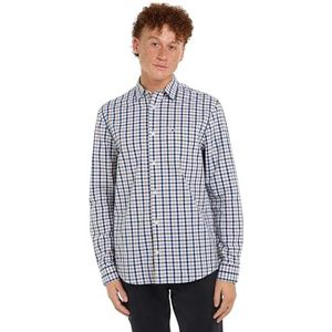 Tommy Jeans Chemise à Manches Longues Homme, Blanc (White Check), M