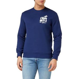 Levi's Standard Graphic Crew Sweatshirt voor heren (1 stuk), Western Htg Naval Academy Logo