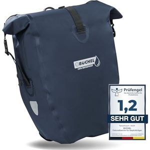 Büchel Fietstas voor bagagedrager, 25,4 l, 100% waterdicht, met draaggreep en schouderriem, fietstas voor bagage, bagagedrager, fietstas achter