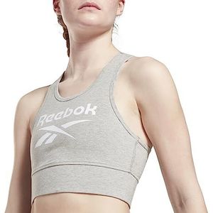 Reebok Ri Bl Cotton Bralette sportbeha voor dames, Grijs/Wit