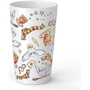 ERT GROUP - Originele en officieel gelicentieerde Harry Potter keramische mok, ideaal als cadeau, latte mok binnenshuis, wit, hoogwaardige print, 470 ml