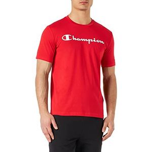 Champion American Classics T-shirt voor heren met groot logo, Rood