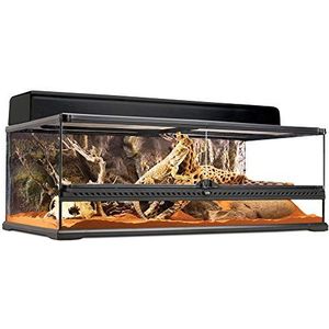 Exoterra terrarium van glas voor reptielen en amfibieën, 90 x 45 x 30 cm