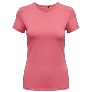 Only Onpmila SS Train Tea Noos T-Shirt Activewear Femme, Corail Sun Kissed, XS
