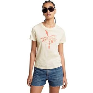 G-STAR RAW T-shirt d'été pour femme, Beige (Antique White D24595-4107-g286), XS