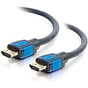 C2G 82377° HDMI-kabel 0,5 m type A (standaard), zwart, blauw – HDMI-kabel (0,5 m, HDMI type A (standaard), HDMI type A (standaard), 4096 x 2160 pixels, 3D, zwart, blauw)