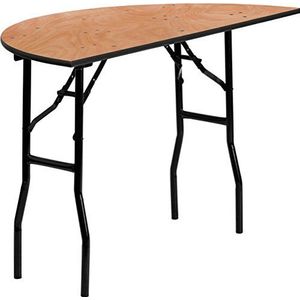 Flash Furniture Halfronde houten banket tafel 122 cm