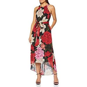 Gina Bacconi Dames Floral Belted Dress cocktailjurk dames, zwart, maat 46, zwart.