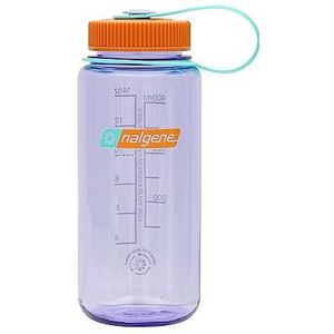 Nalgene Sustain Tritan waterfles, BPA-vrij, gemaakt van materialen van 50% afvalkunststof, 473 ml, brede hals, amethist