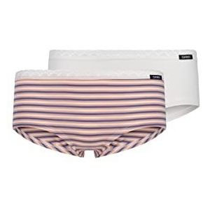 Skiny Every Day in Cottonlace Multipack Slip (2 stuks) voor jongens, Coral Stripes Selection, 152, Coral Stripes Selection