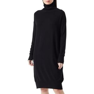 TOORE 15624939-TO01 Robe en tricot à manches longues pour femme Noir Taille XS/S, Robe midi en tricot à manches longues, XS-S