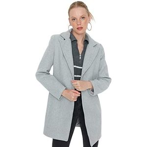 Trendyol Effen jas voor heren, damesjas, 1 stuk, grijs.