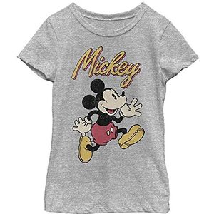 Disney Mickey and Friends Mickey Classic Run Portrait Girls T-shirt, grijs gemêleerd, Athletic XS, Athletic grijs gemêleerd