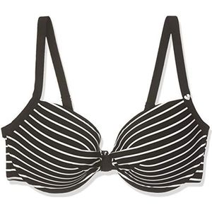 Short Stories Dames push-up bikini bovenstuk bont (Black Stripe 10048) 42 (fabrieksmaat: 42B), meerkleurig (Black Stripe 10048)