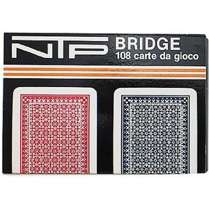 Dal Negro Speelkaarten Bridge Karton Rood/blauw 2-delig