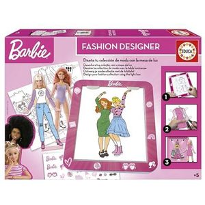 Educa - Barbie-designbord, Barbie Fashion Designer Styling Workshop en daag je looks uit met Barbie Gurines FI's op de Fashion Challenge Podium. Vanaf 5 jaar (19825)