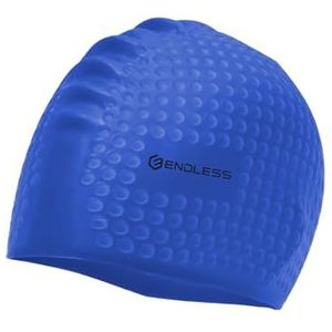 Endless EL1021 Comfortabele siliconen zwempet met bubbeldesign, elastische waterdichte zwemmuts voor lang en kort haar met dikke rand, voor volwassenen, vrouwen en