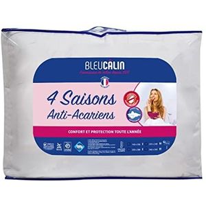 Bleu Câlin KTS Dekbed voor 4 seizoenen, 2 personen, 3 dekbedden in 1, anti-mijt, antibacterieel, wit, 240 x 260 cm