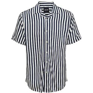 ONLY & SONS Onswayne Ss Striped Viscose T-Shirt Blauw Jurk S, blauwe jurk