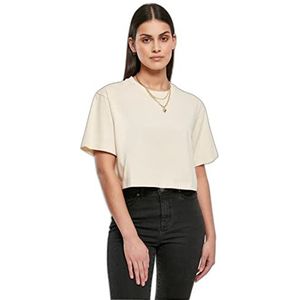 Urban Classics Oversize dames kort T-shirt, wit zand