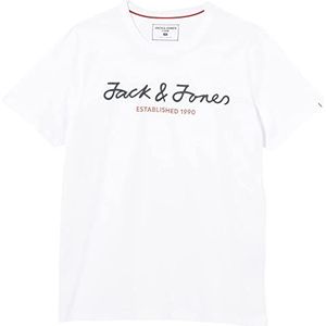 JACK & JONES t-shirt mannen, Clover/verpakking: fourleafclover + wit + marineblauw