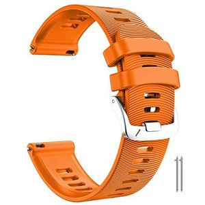 ANBEST Compatibel met Garmin Forerunner 245/Vivoactive 3/Forerunner 645 Horlogeband, 20mm Silicone Vervangende Polsband voor Venu/Venu 2 Plus/Forerunner 158/255S Smart Watch, Oranje