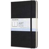 Moleskine Art Collection Aquarel notitie-/schetsboek album om te tekenen (met harde kaft, papier geschikt voor aquarel en aquarelpotloden, groot 13 x 21 cm, 72 pagina's) zwart