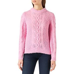 PIECES Pcassandra Ls O-hals Knit Bf BC Sweatshirt voor dames, Begonia roze.