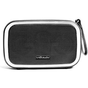 Smpl Draadloze bluetooth-luidspreker, hifi-audio met intensieve bas, superieur stereogeluid, geïntegreerde microfoon, 28 W, waterdicht IPX7, batterijduur van 12 uur, bluetooth-bereik 20 m, zwart