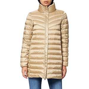 Geox W Jasen Coat Donsjack Dames - Peperbeige/Pomegra - NL: 48(Fabrikantmaat: 52), Beige