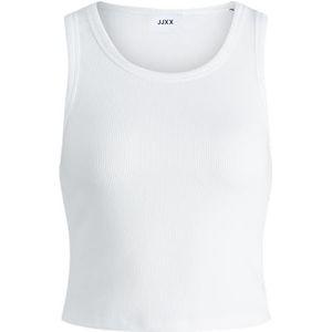 JACK & JONES Dames Jxfallon Str Sl Rib Top Jrs Noos Tanktop, Helder wit, XXL
